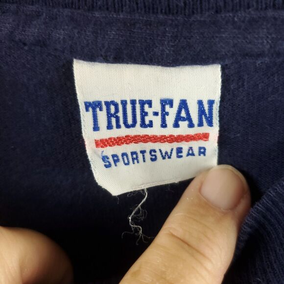 Atlanta Braves Baseball T Shirt 1997 True Fan Navy Blue Size No Size Tag - Picture 6 of 9